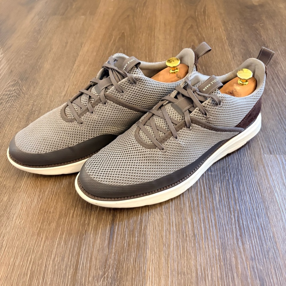 Cole Haan Grand Atlantic Gray Suede Mesh Sneakers Men's Size 12 Oxford Training